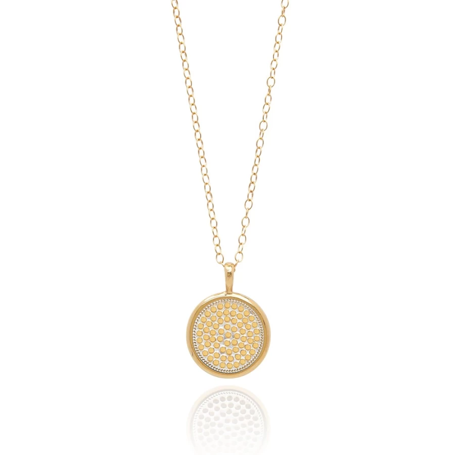Anna Beck Women's Smooth Rim Pendant Necklace with 24-26" Adjustable Chain