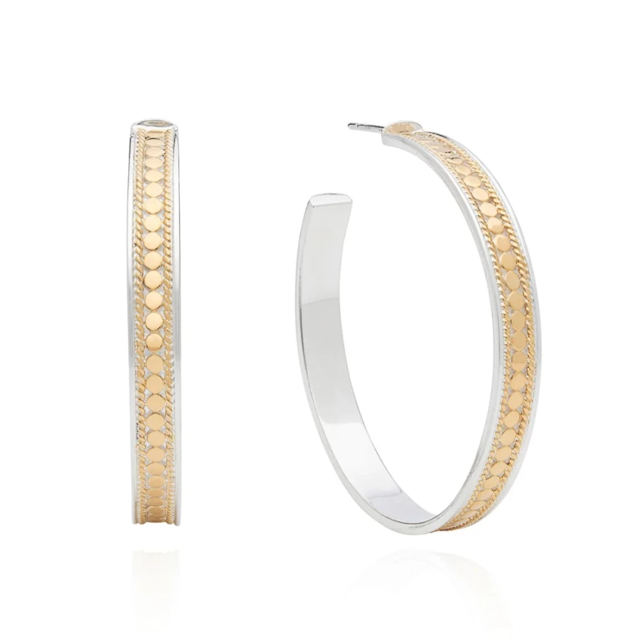 Anna Beck Women's Classic Gold Large Hoop Earrings - Timeless Fashion Jewelry