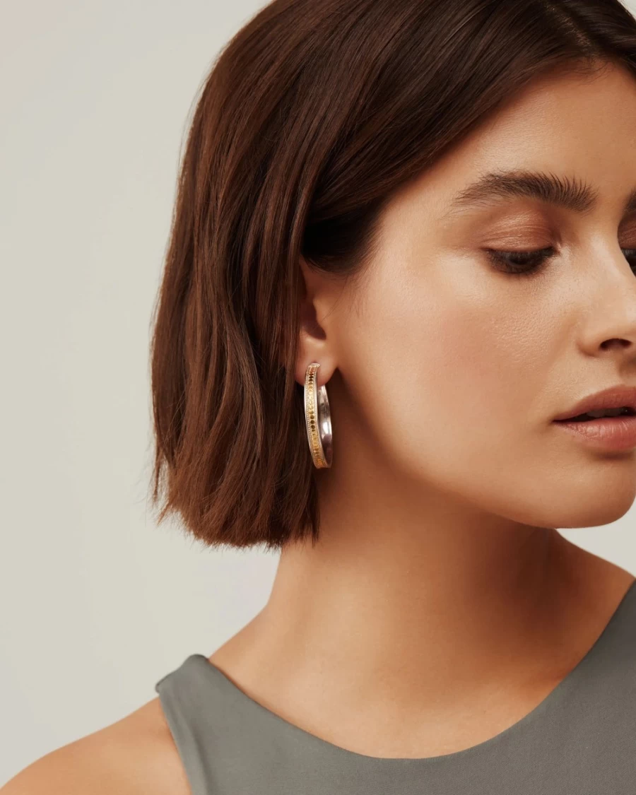 Anna Beck Women's Classic Gold Large Hoop Earrings - Timeless Fashion Jewelry
