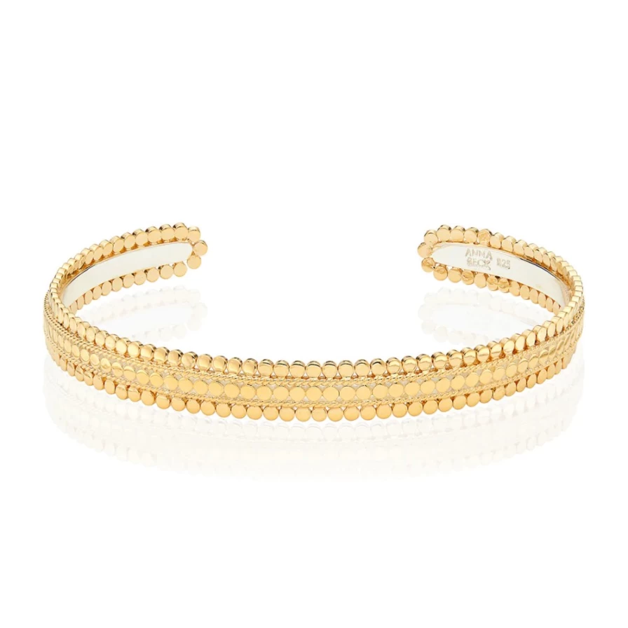 Anna Beck Women's Scalloped Cuff Gold Bracelet - Elegant Designer Jewelry