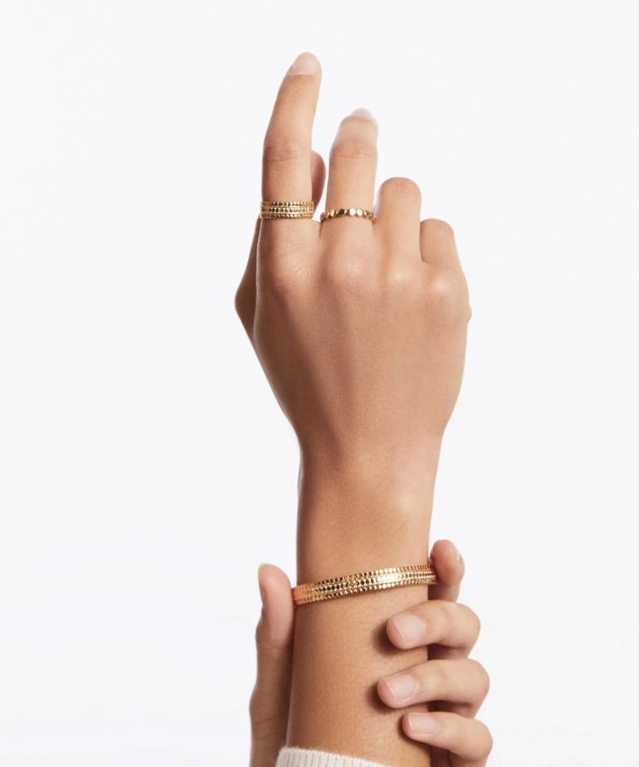 Anna Beck Women's Scalloped Cuff Gold Bracelet - Elegant Designer Jewelry