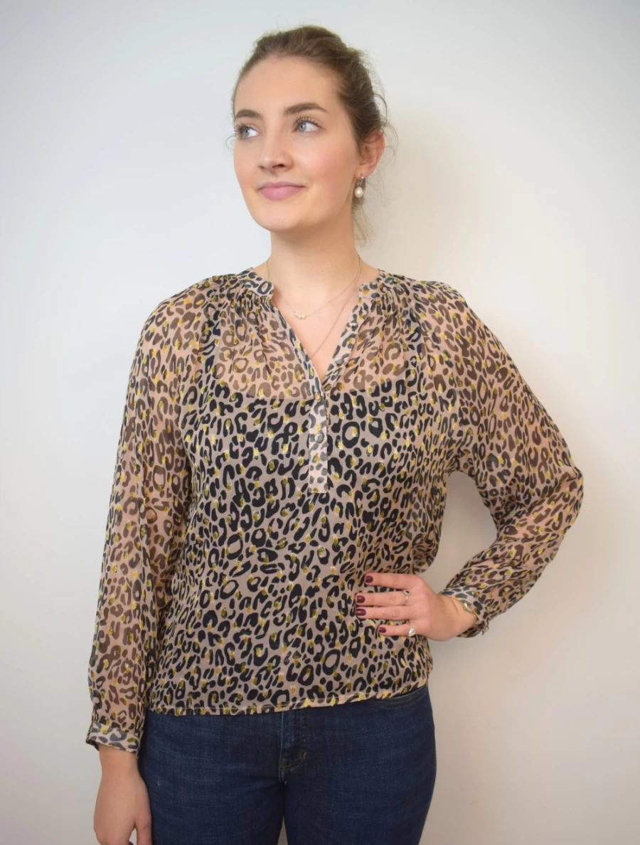 Primrose Park Women's Zion Top Leo 01 - Stylish & Comfortable Blouse for Everyday Wear