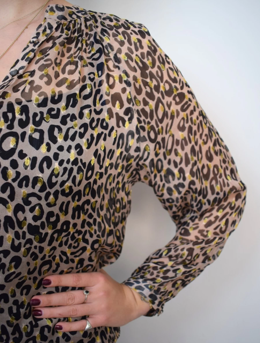 Primrose Park Women's Zion Top Leo 01 - Stylish & Comfortable Blouse for Everyday Wear