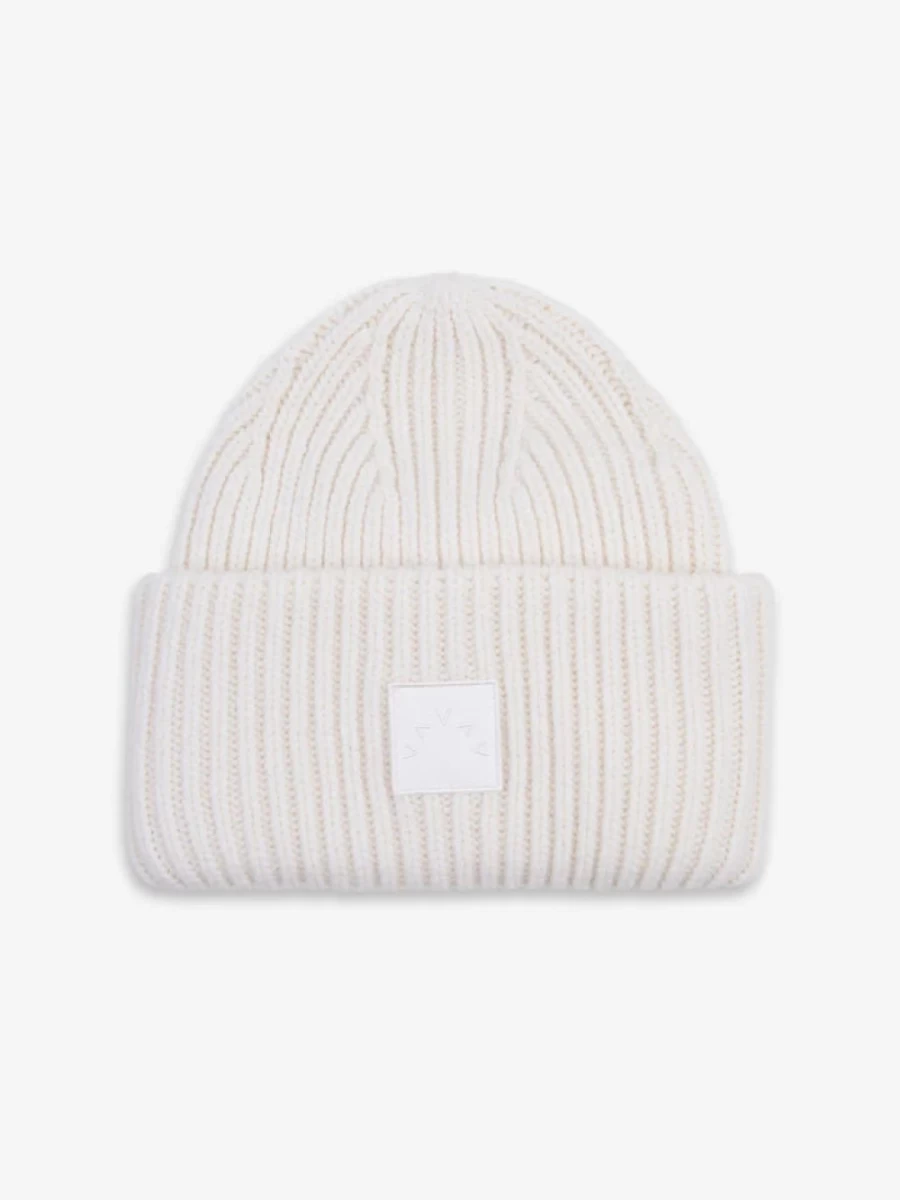 Varley Women's Cresta Rib Beanie in Egret - Soft Knit Winter Hat