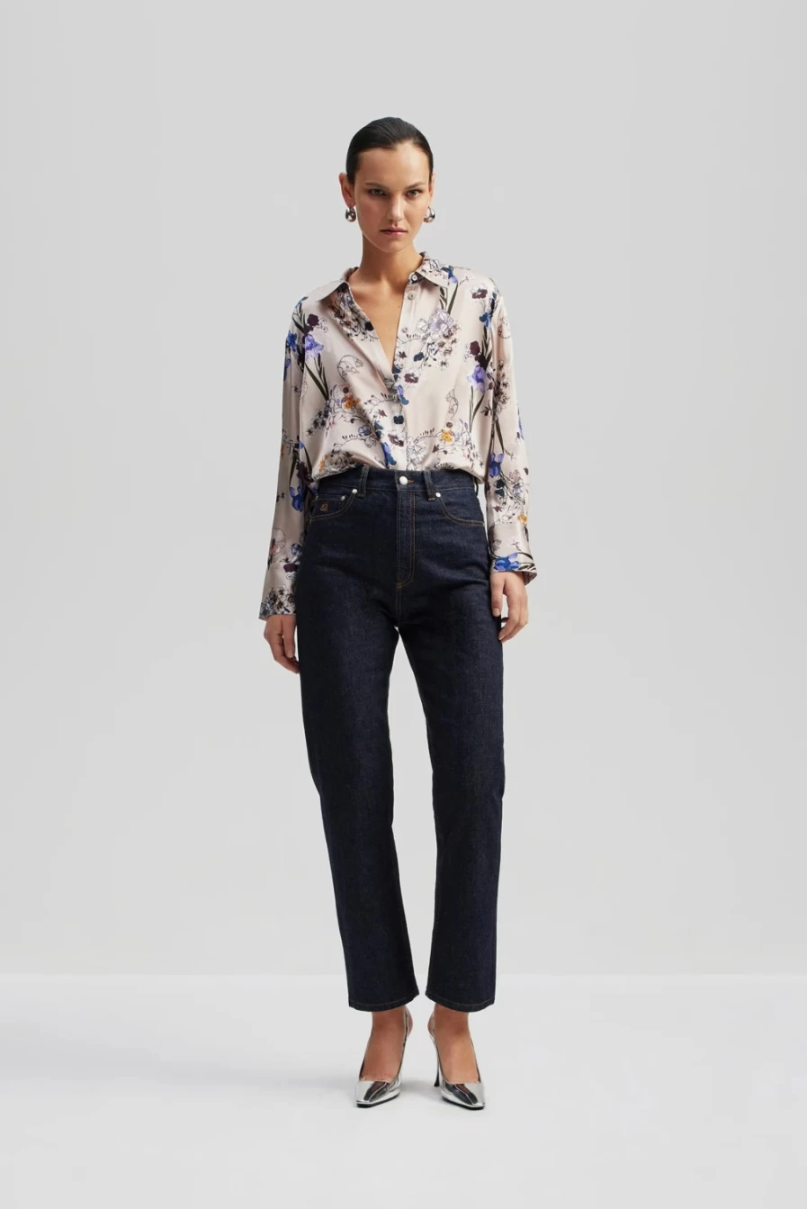 BY MALINA Women's Rory Shirt - Floral Print Fall Fashion Blouse