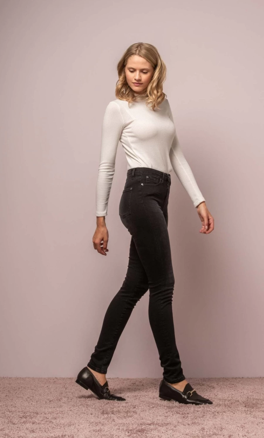 Denim Studio Women's Claire Dark Vintage Black Jeans