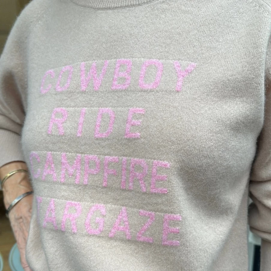 Tabitha Webb Women's Taupe Cowboy Ride Campfire Stargaze Western Style Shirt