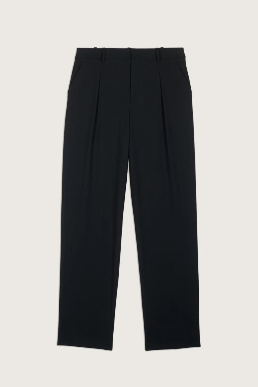 ba&sh Women's Justice Black Trousers - High-Waist Slim Fit Pants for Women