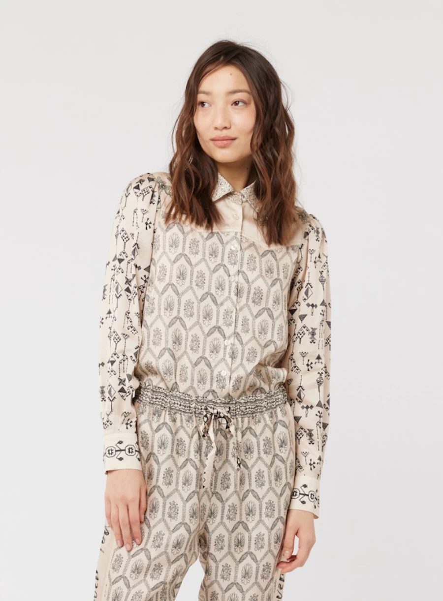 Me369 Women's Grace Blossom Shirt - Elegant Floral Print Top for Women