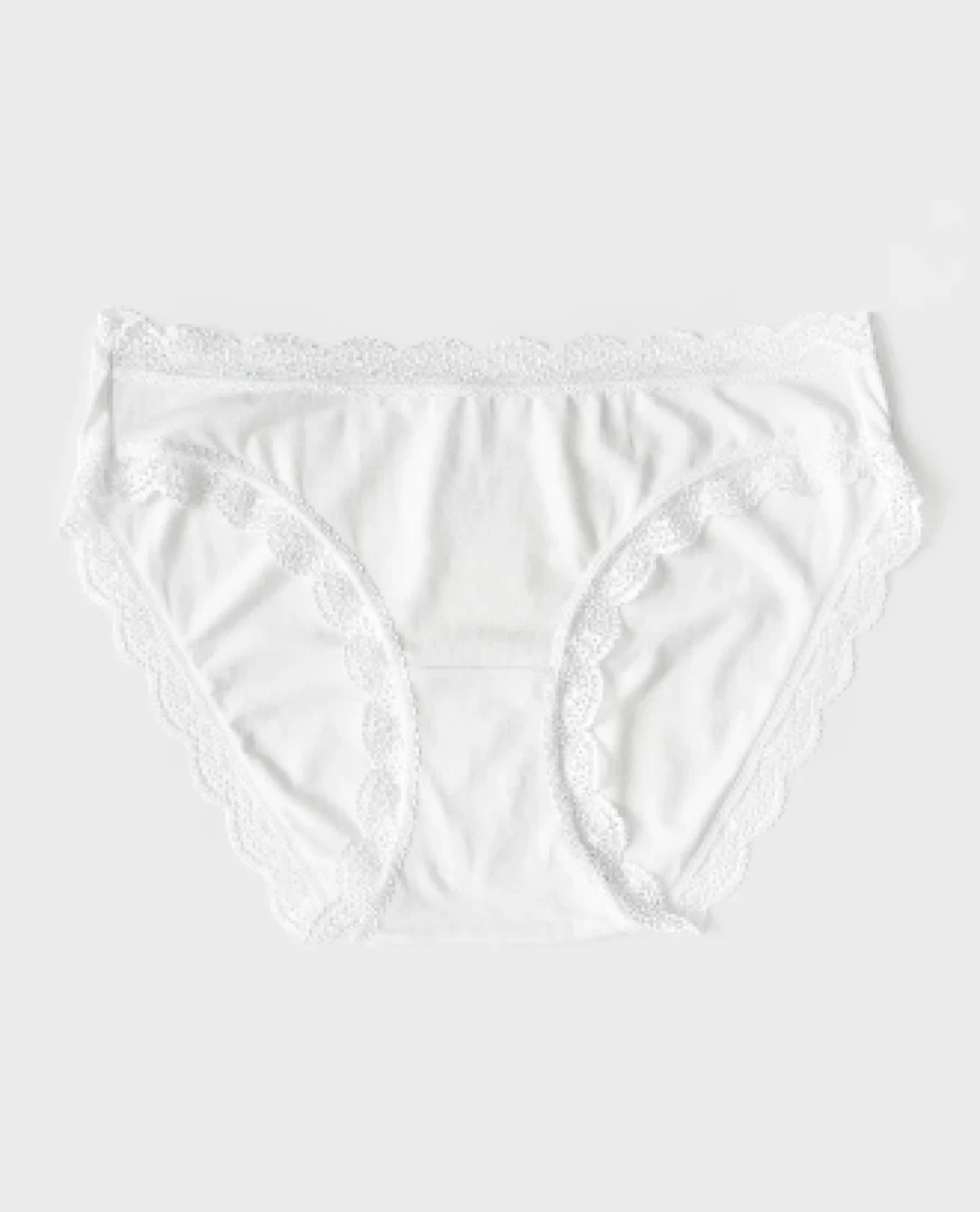 Stripe & Stare Women's White Knickers - Single Box Comfort Underwear