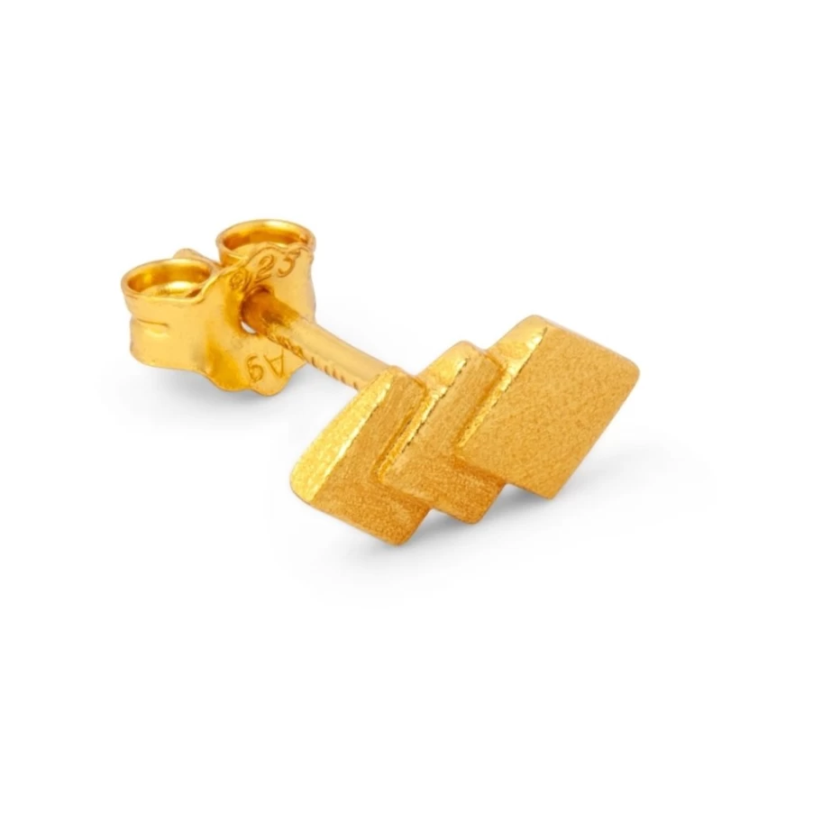 Lulu Copenhagen Domino 3 Gold Necklace for Women - Elegant Cubic Zirconia Pendant