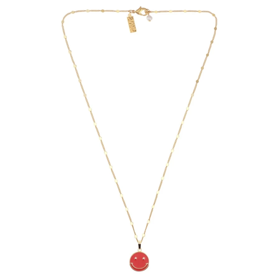 Talis Chains Women's Berry Red Happiness Necklace - Elegant Red Pendant for Women