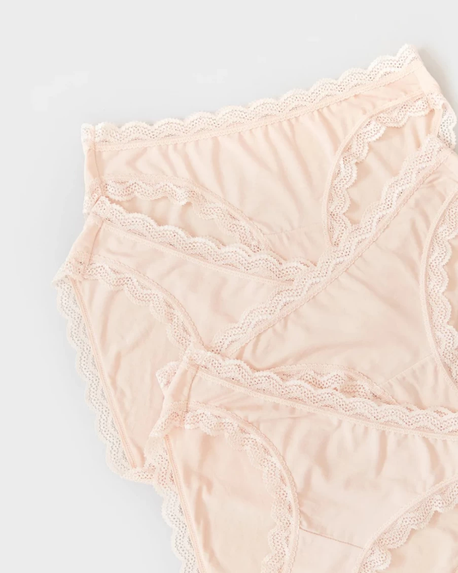 Stripe & Stare Women's Sand Knicker 4-Pack Box - Soft Comfort Underwear