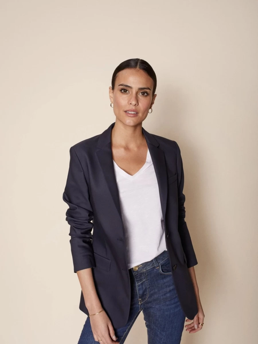 Mos Mosh Women's Navy Blazer - Mmmary Night Stylish Jacket for Elegant Outfits