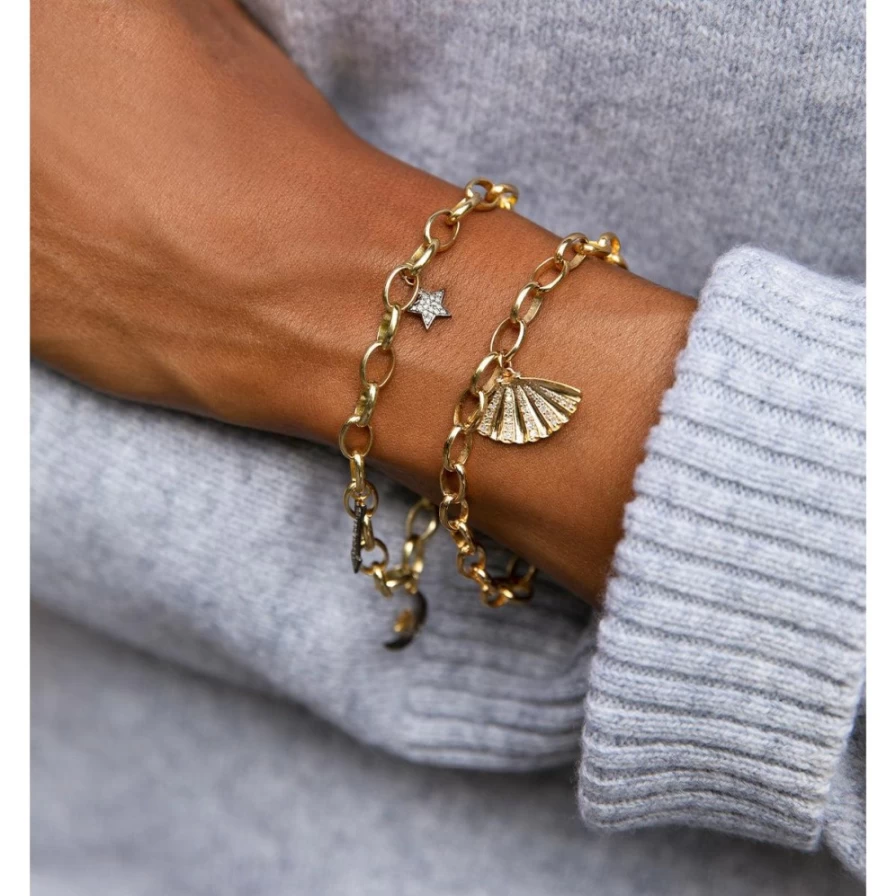 Kirstie Le Marque Diamond Moon and Stars Bracelet for Women - Elegant Celestial Jewelry