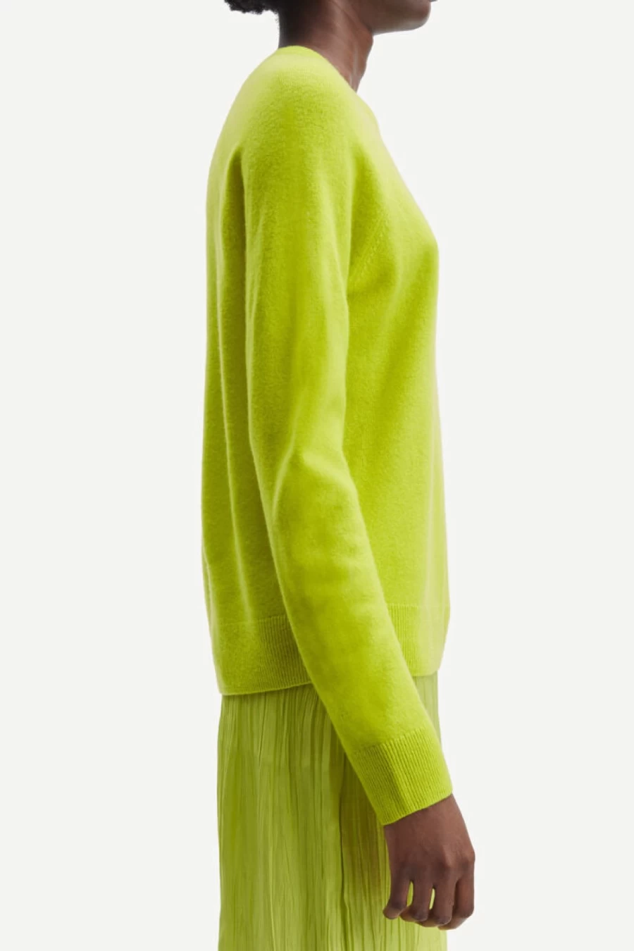 Samsoe Samsoe Women's Boston O-Neck Top - Delicate Sprout Green Casual Tee