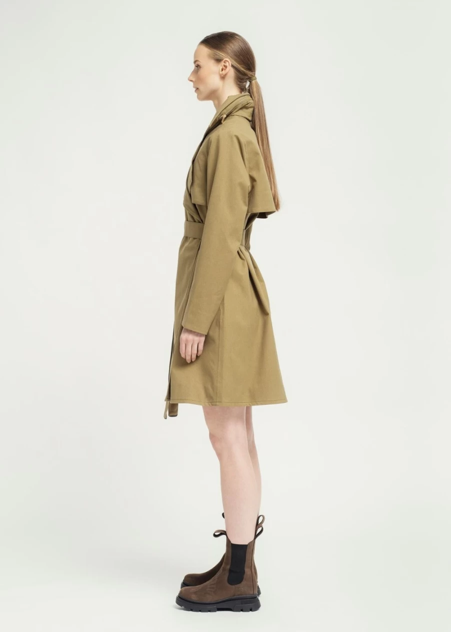BRGN Women's Yr Coat in Lizard Green - Stylish Outerwear for Women