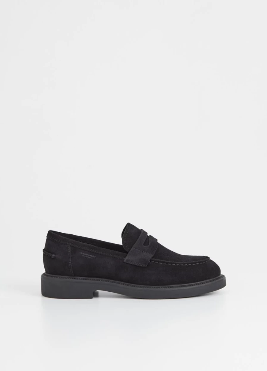Vagabond Women's Alex W Suede Loafers in Black – Comfortable Slip-On Style