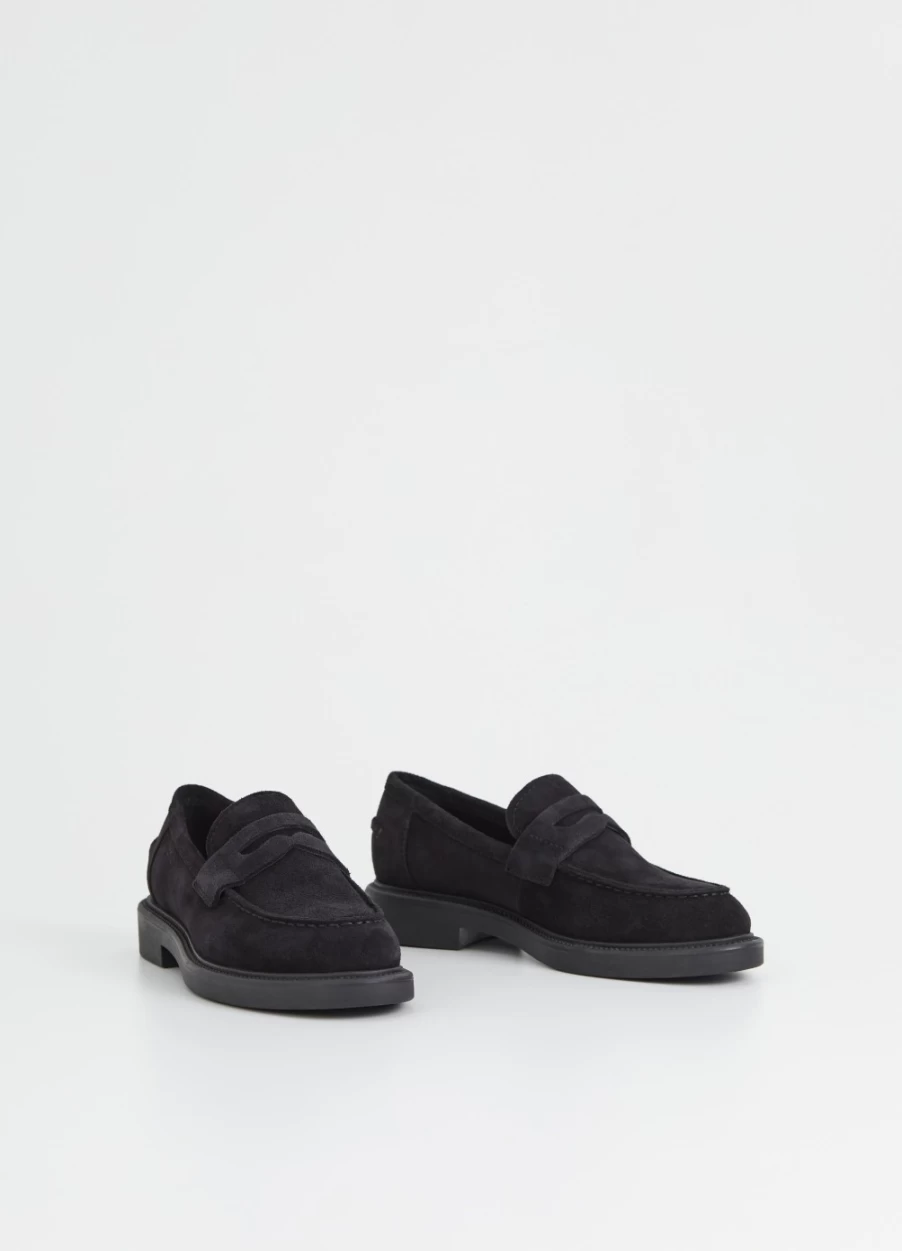 Vagabond Women's Alex W Suede Loafers in Black – Comfortable Slip-On Style