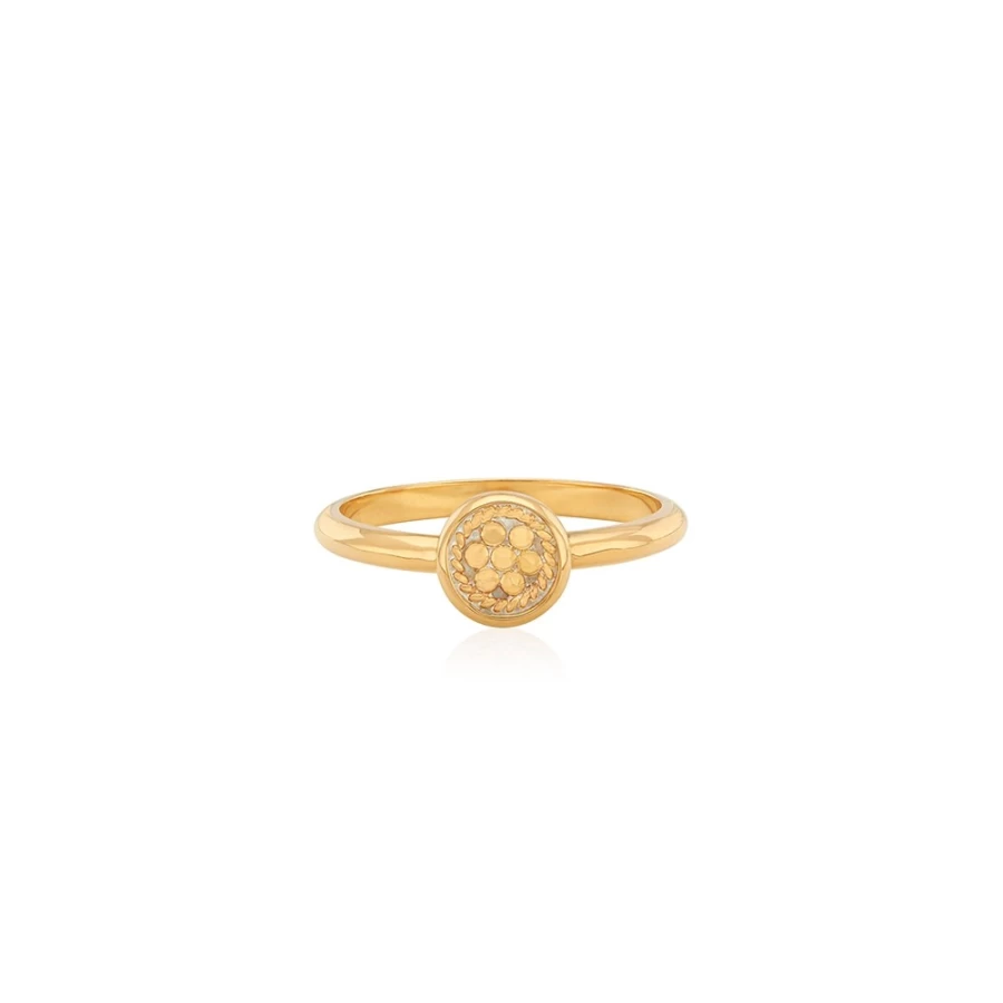Anna Beck Women's Gold Circle Stacking Rings Set - Elegant Layered Ring Collection