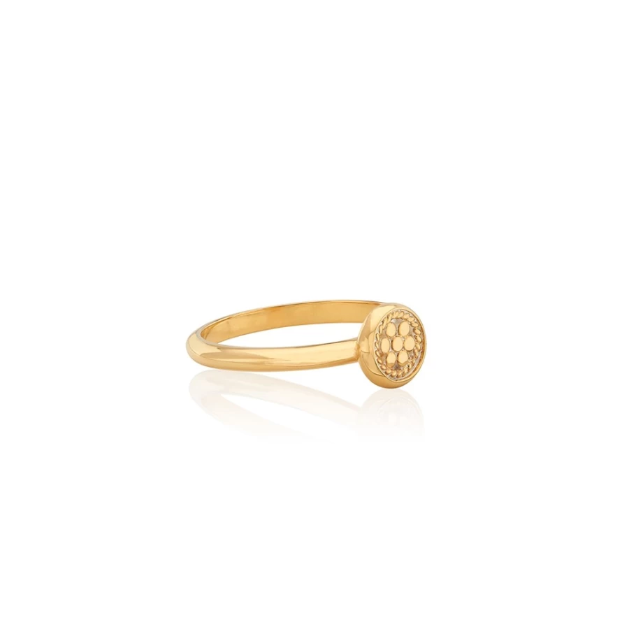 Anna Beck Women's Gold Circle Stacking Rings Set - Elegant Layered Ring Collection