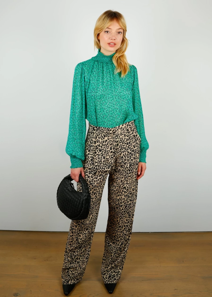 Primrose Park Women's Kylie High-Waisted Trousers - Leo 01 Classic Fit Pants