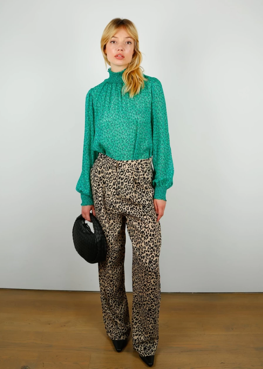 Primrose Park Women's Kylie High-Waisted Trousers - Leo 01 Classic Fit Pants