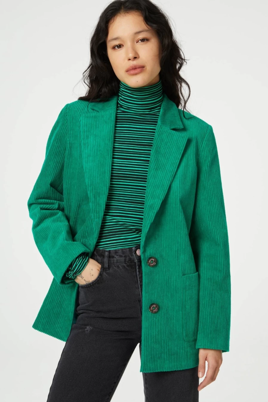 Fabienne Chapot Women's Leonard Blazer in Feeling Green - Stylish Tailored Jacket