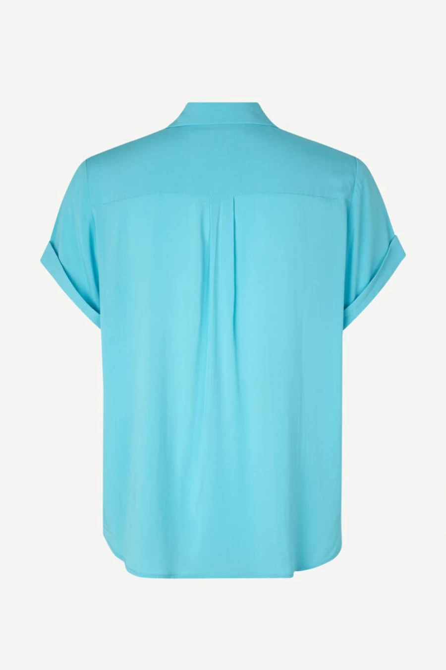 Samsoe Samsoe Women's Majan SS Shirt in Blue Topaz - Casual Short Sleeve Top