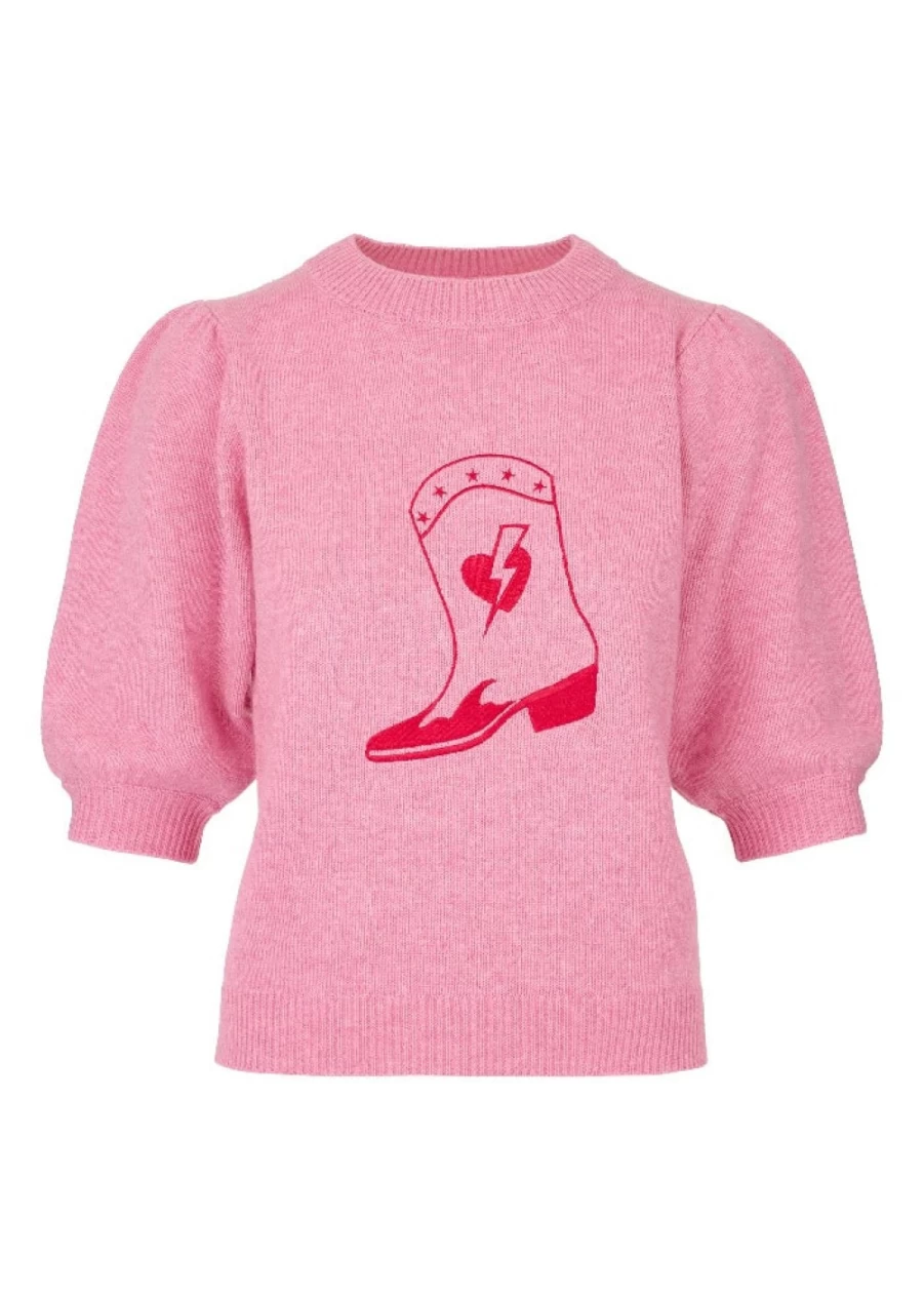 Tabitha Webb Women's Embroidered Short Sleeve Boot Jumper