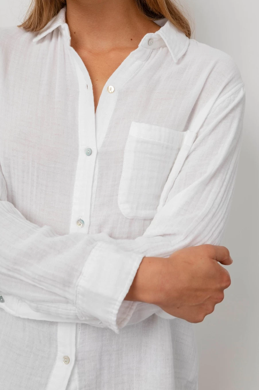 Rails Women's Ellis Shirt in White - Classic White Blouse for Women