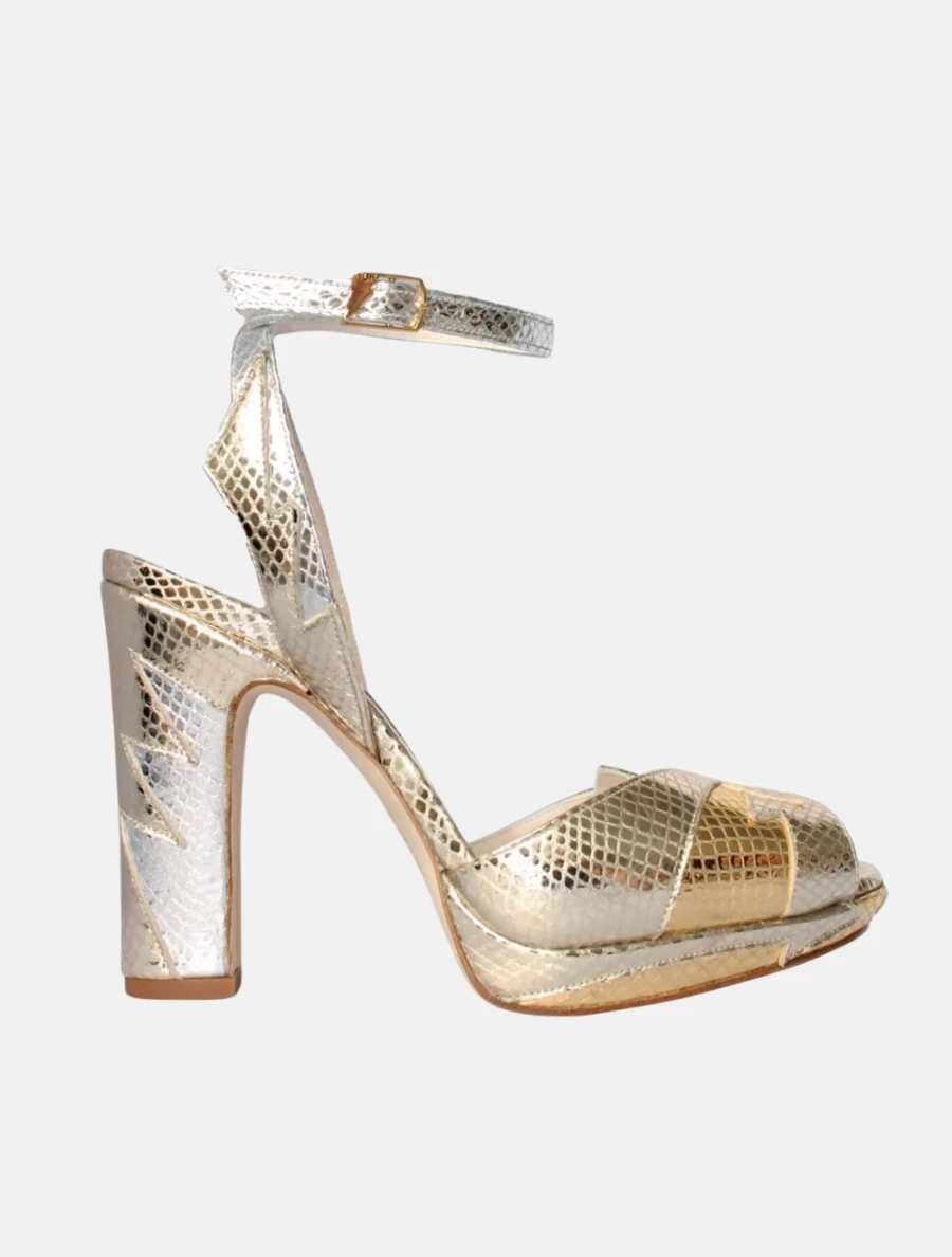 Terry de Havilland Zia Mid Gold Platino Women's Fashion Shoes