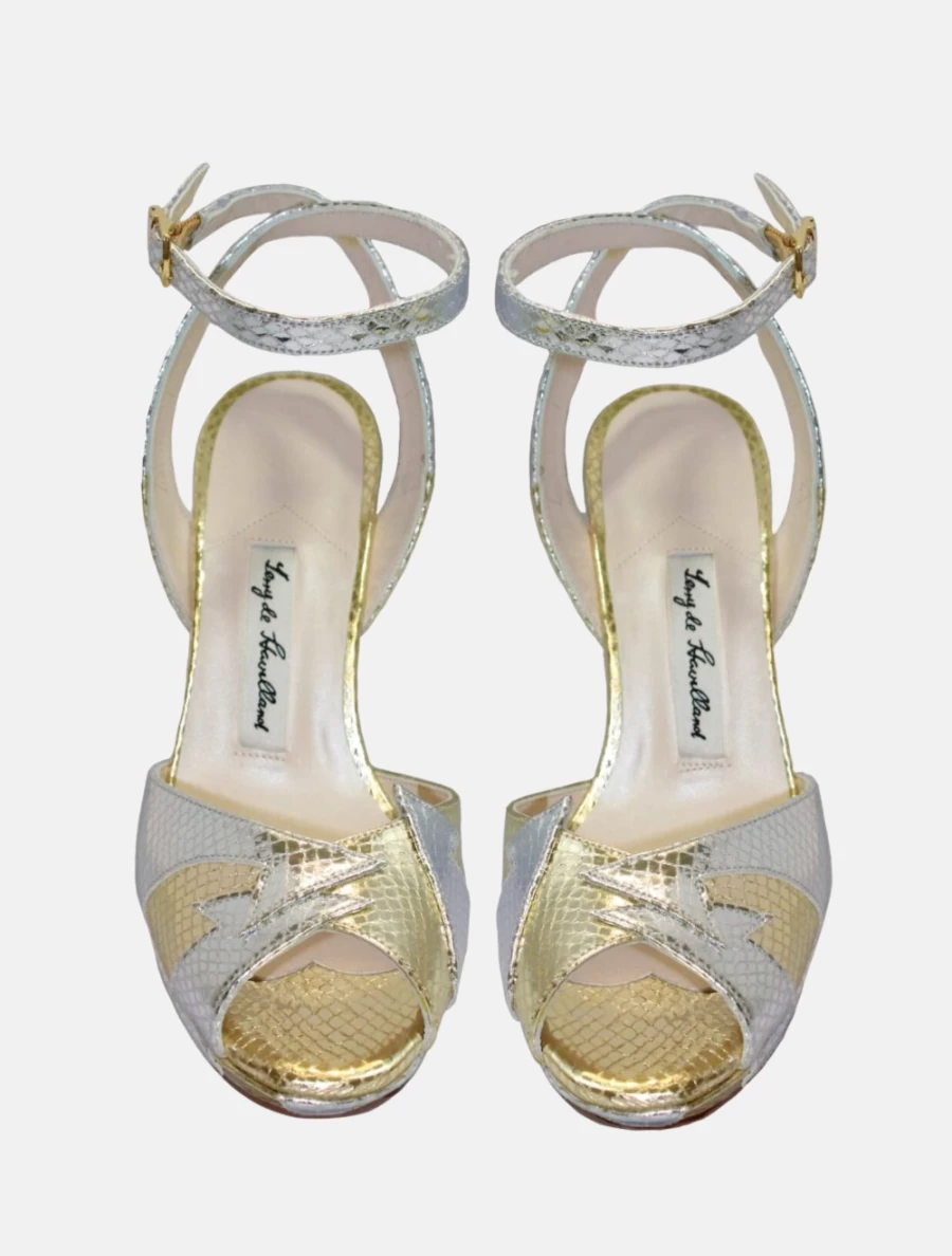 Terry de Havilland Zia Mid Gold Platino Women's Fashion Shoes