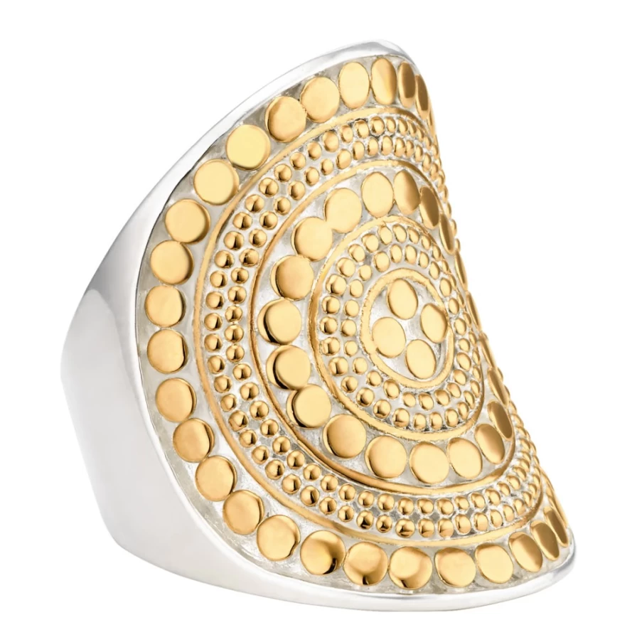 Anna Beck Women's Classic Saddle Ring in Gold or Silver - Elegant Jewelry for Everyday Wear