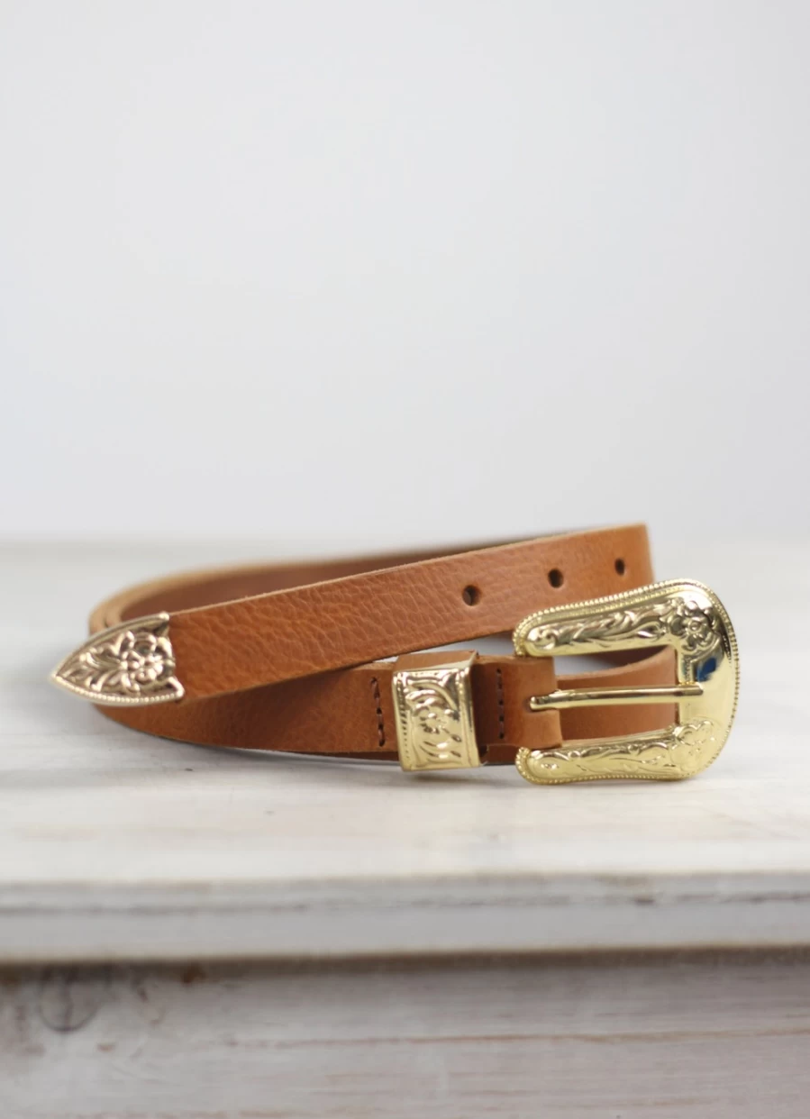 Mercules Women's Rosette Belt in Brown - Stylish & Elegant Waist Accessory