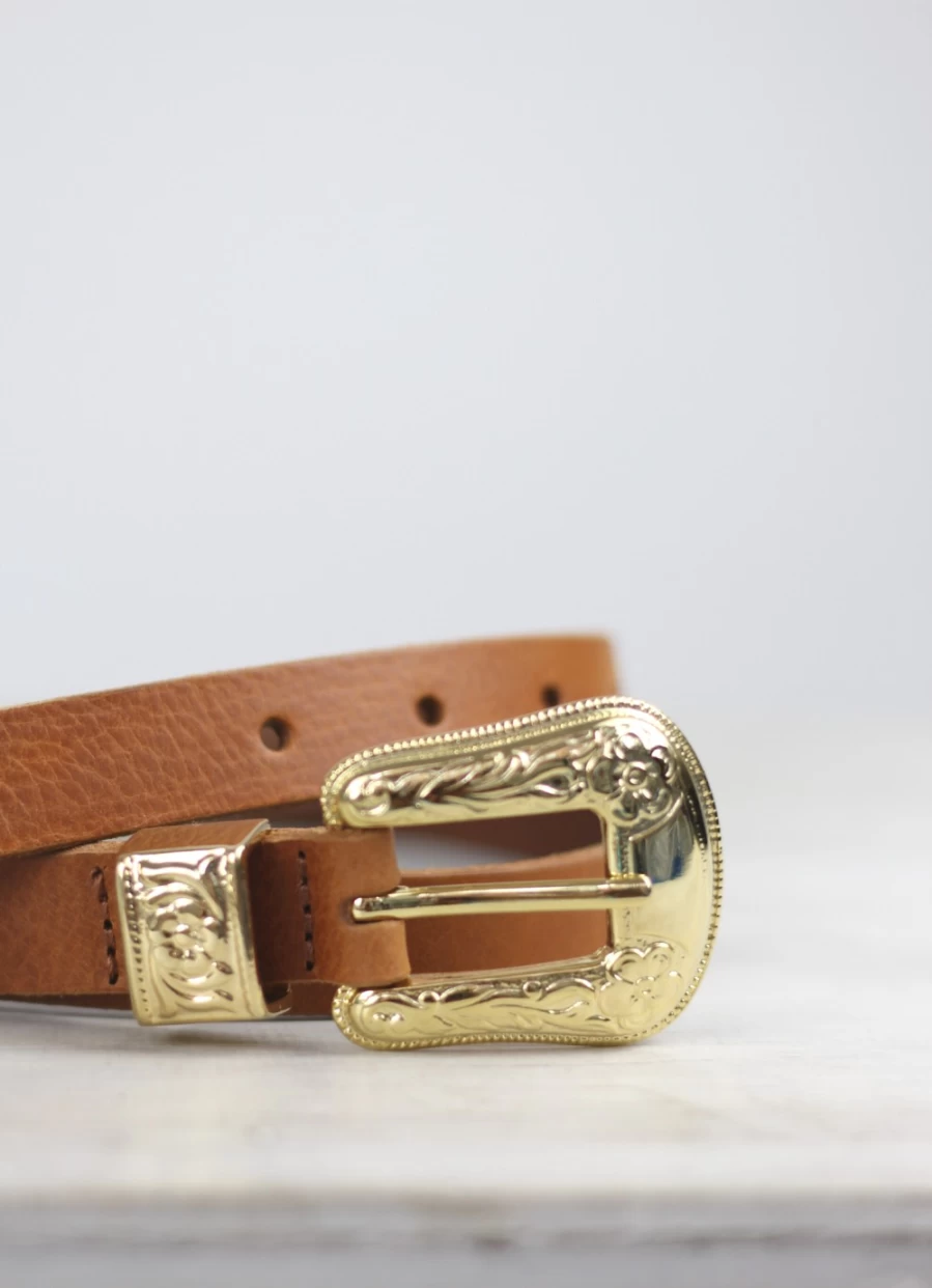 Mercules Women's Rosette Belt in Brown - Stylish & Elegant Waist Accessory