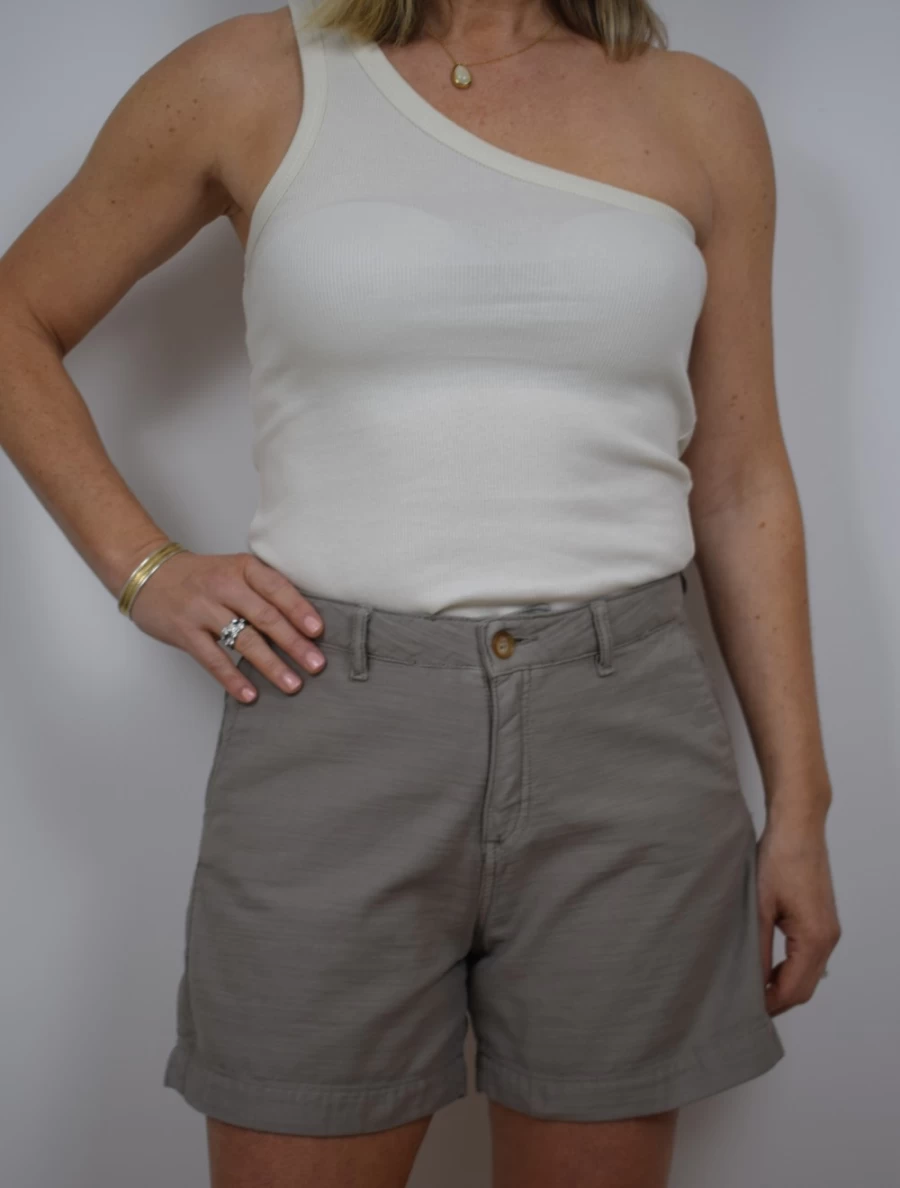Denim Studio Women's Donna Shorts in Harbour Grey - High-Waisted Casual Denim Shorts