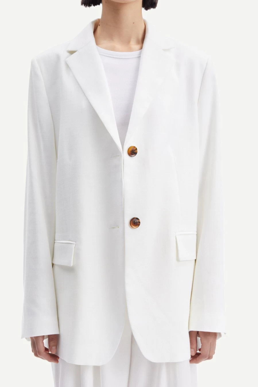Samsoe Samsoe Women's Luzy Blazer Clear Cream Lightweight Jacket