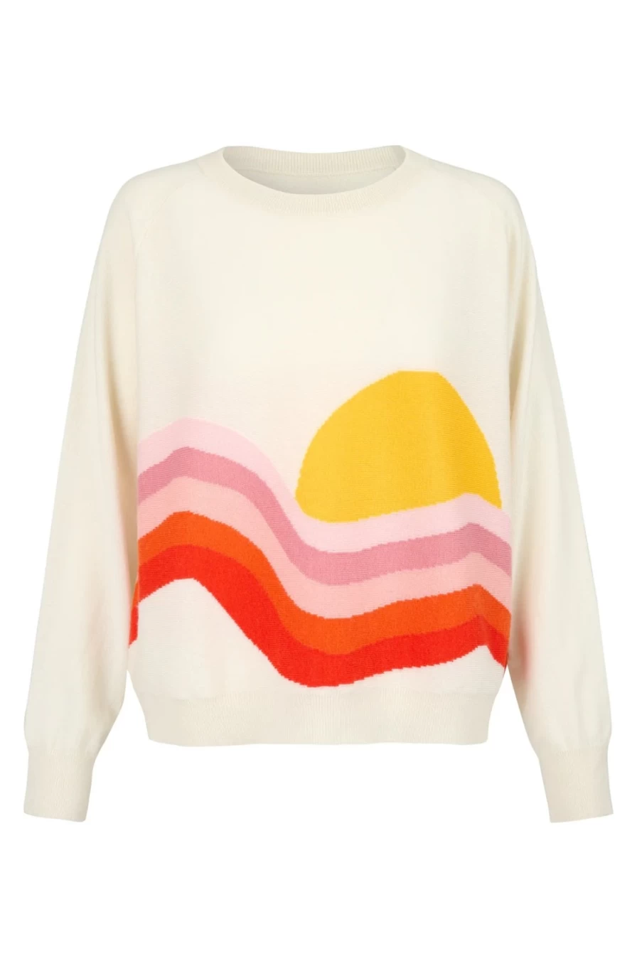 Tabitha Webb Women's Sunrise Cream Knit Sweater - Soft Casual Pullover