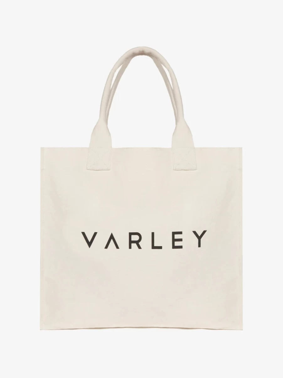 Varley Women's Ivory Market Tote Bag - Stylish Canvas Shopping & Beach Tote