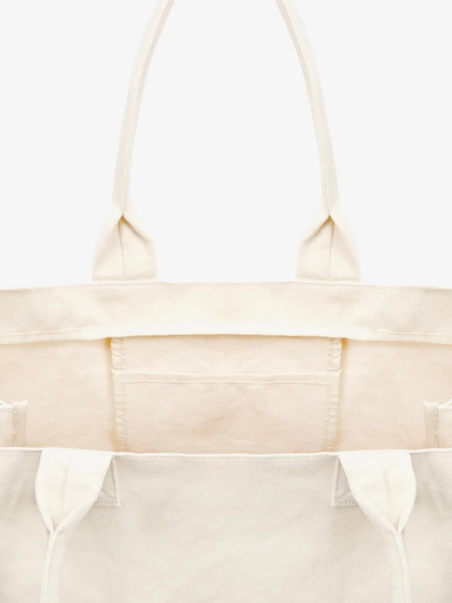 Varley Women's Ivory Market Tote Bag - Stylish Canvas Shopping & Beach Tote