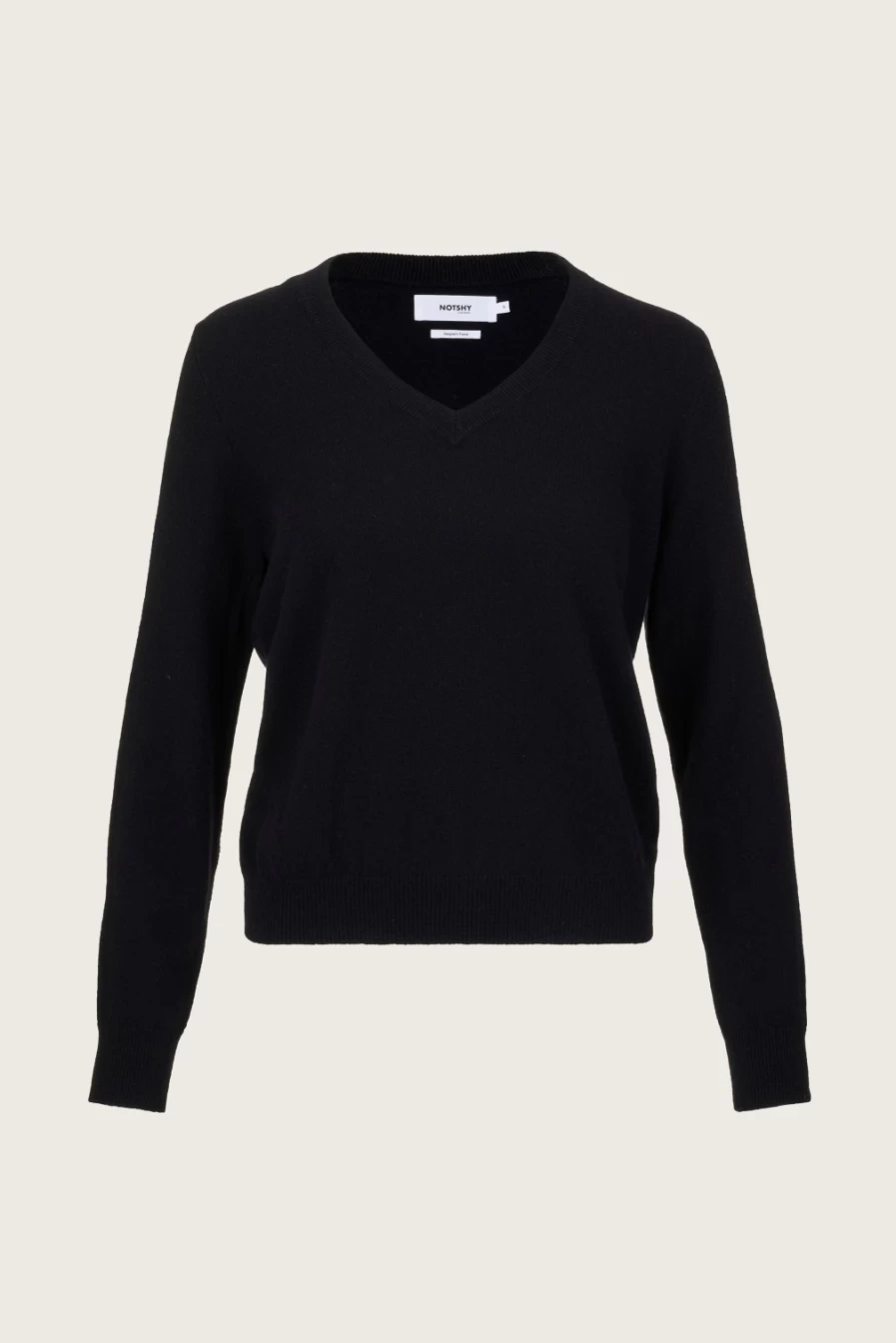 Not Shy Women's Celia Knit Noir Sweater - Elegant Black Knitwear