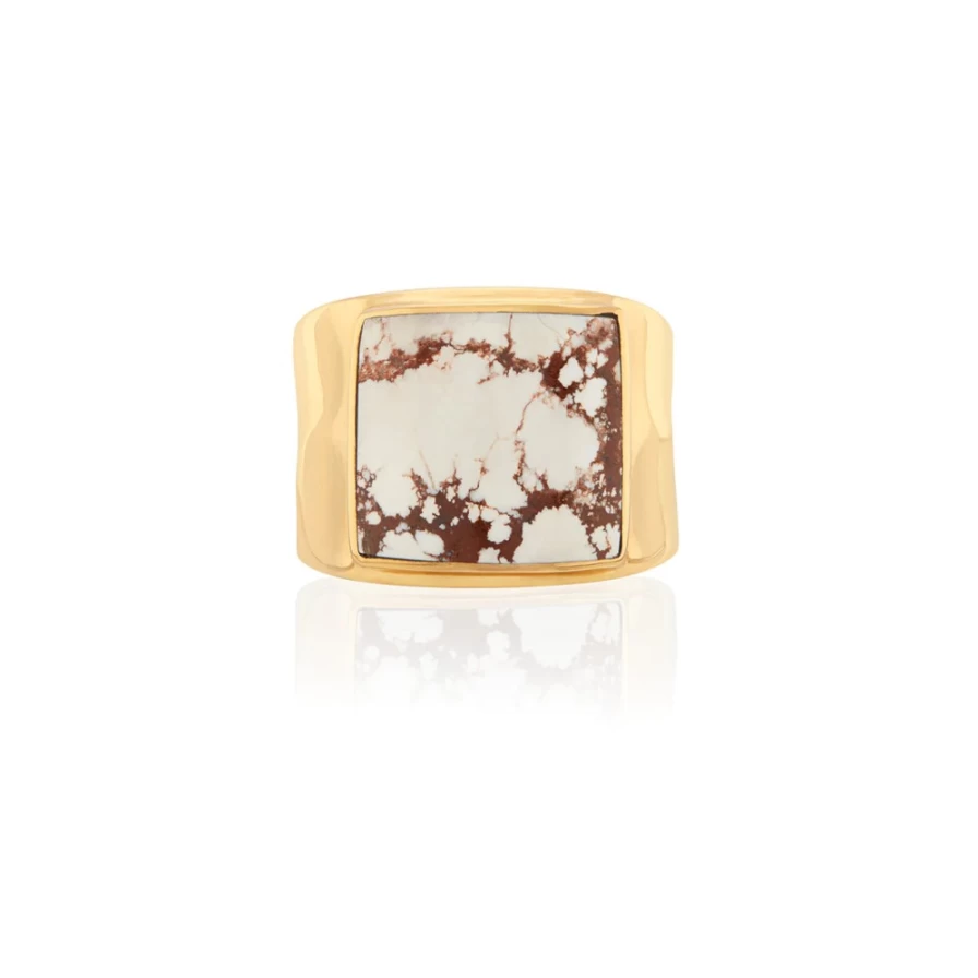 Anna Beck Women's White Buffalo Turquoise Sterling Silver Ring