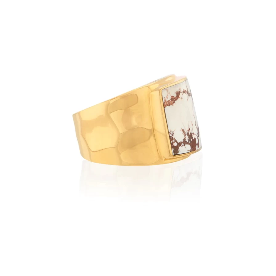 Anna Beck Women's White Buffalo Turquoise Sterling Silver Ring