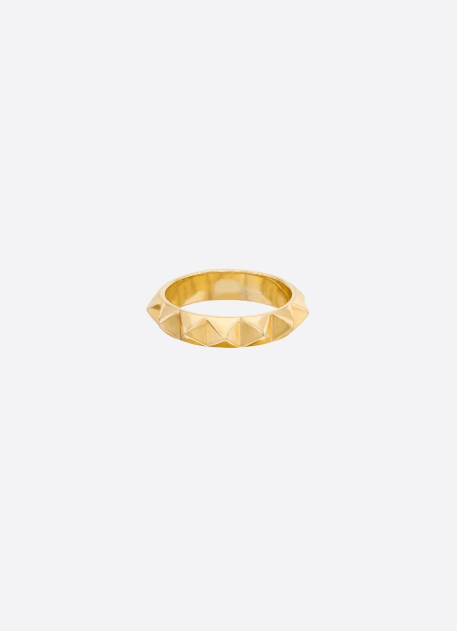 Anna Beck Women's Gold Studded Stack Ring - Elegant Layered Ring Set for Everyday Wear