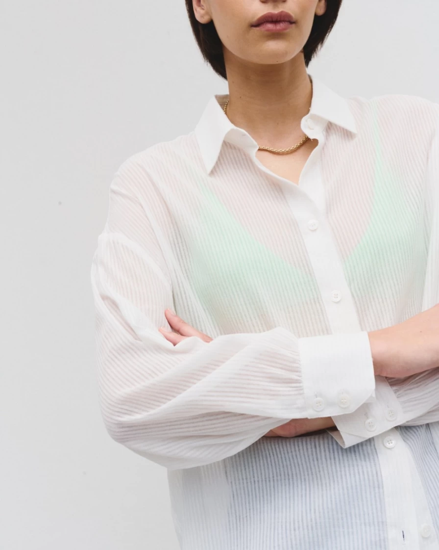 Idano Women's Seb Shirt in Ecru - Stylish Casual Blouse for Everyday Wear
