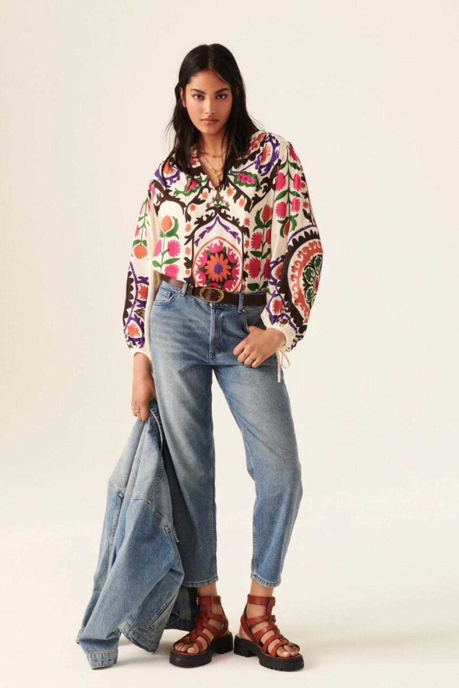 ba&sh Women's Fida Shirt in Ecru - Elegant Casual Blouse for Women