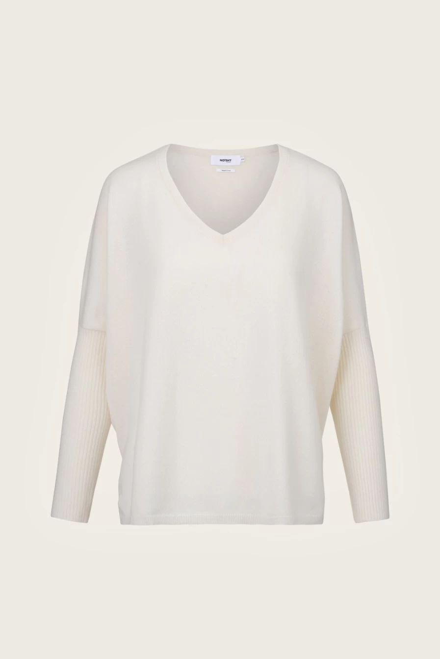 Not Shy Women's Faustine Jumper in Ecru - Soft Knit Sweater for Women