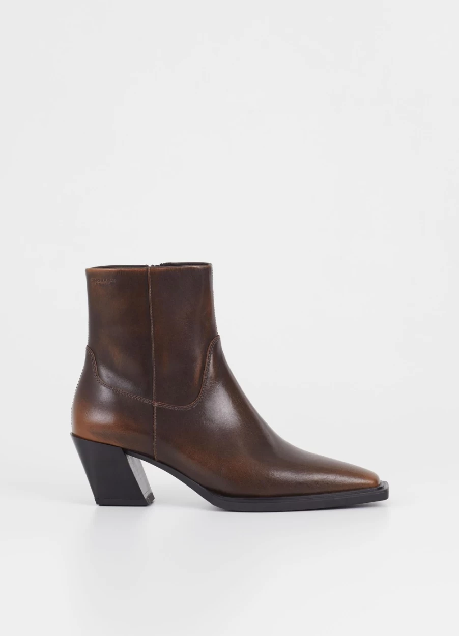 Vagabond Women's Alina Brown Leather Boots Brush Off