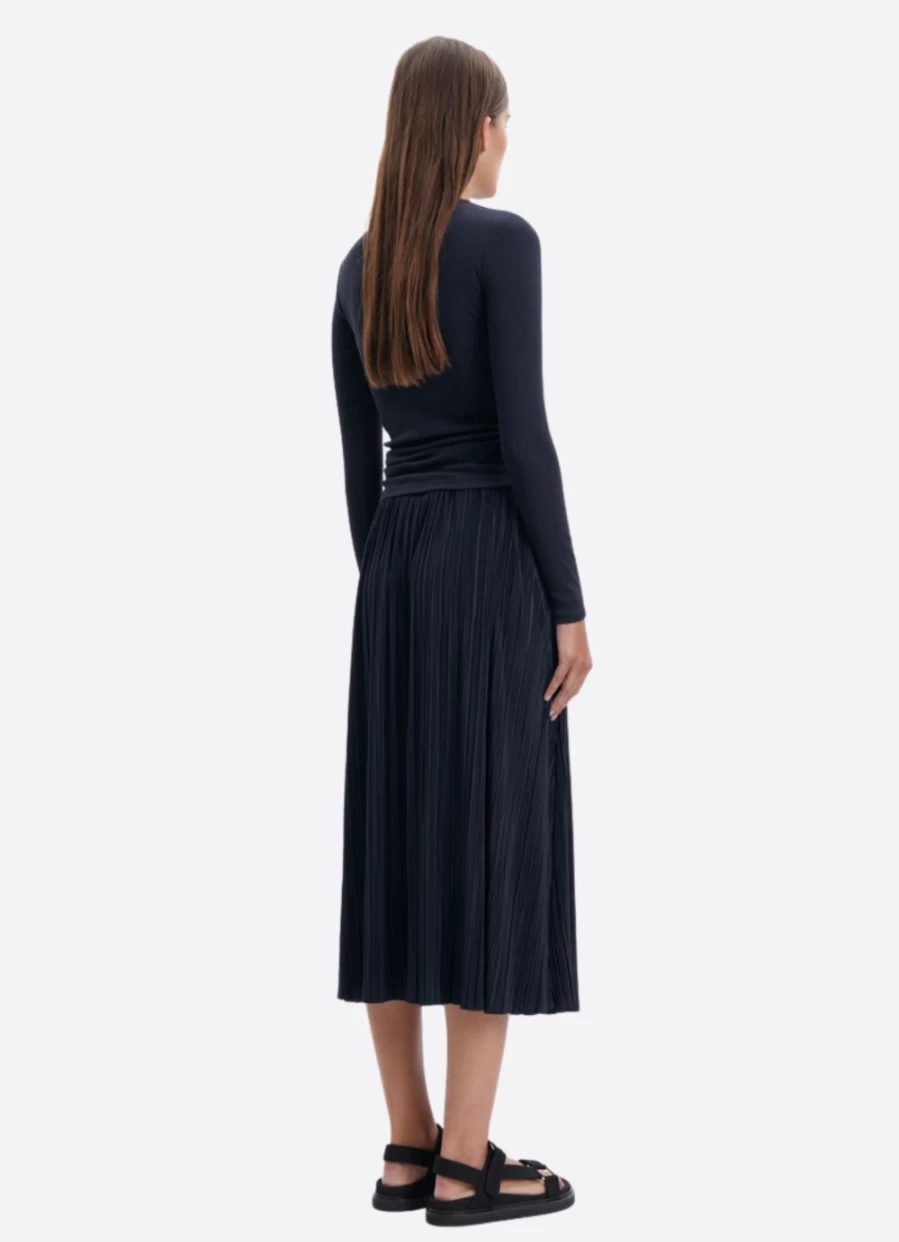 Samsoe Samsoe Women's Uma Skirt in Night Sky - Elegant Floral Print Midi Skirt